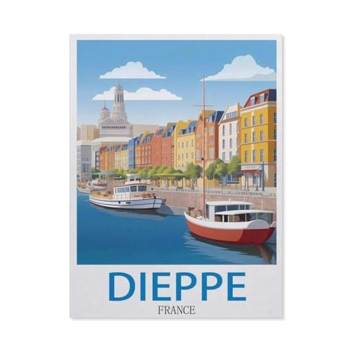 Papier Puzzle 1000 Stück，Dieppe, Frankreich，Erwachsene Kinder Spielzeug Dekompression Spiel（50x70cm）-P45 von GSBRSNTS