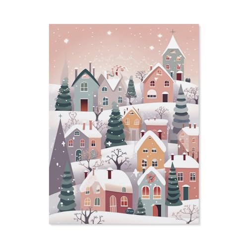 Papier Puzzle 1000 Stück，Frostiger Dezember，Lernspielzeug Für Erwachsene Geburtstagsgeschenk（38x26cm）-AG29 von GSBRSNTS