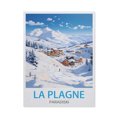 Papier Puzzle 1000 Stück，La Plagne Paradiski，Puzzles Lernspielzeug Für Erwachsene Geburtstagsgeschenk（38x26cm）-T93 von GSBRSNTS
