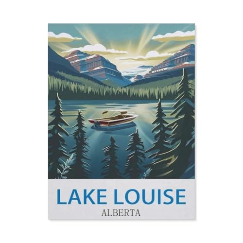 Papier Puzzle 1000 Stück，Lake Louise, Alberta，Puzzles Lernspielzeug Für Erwachsene Geburtstagsgeschenk（50x70cm）-O6 von GSBRSNTS