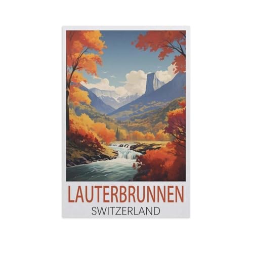 Papier Puzzle 1000 Stück，Lauterbrunnen, Schweiz，Puzzles Lernspielzeug Für Erwachsene Geburtstagsgeschenk（50x70cm）-AK5 von GSBRSNTS