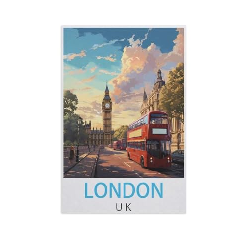 Papier Puzzle 1000 Stück，London, Vereinigtes Königreich，Lernspielzeug Für Erwachsene Geburtstagsgeschenk（38x26cm）-AL43 von GSBRSNTS