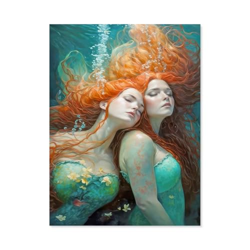 Papier Puzzle 1000 Stück，Meerjungfrauen，Puzzles Lernspielzeug Für Erwachsene Geburtstagsgeschenk（38x26cm）-AC72 von GSBRSNTS