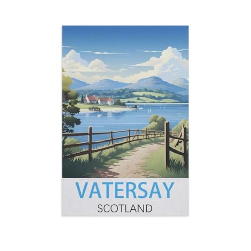 Papier Puzzle 1000 Stück，Vatersay, Schottland，Puzzles Lernspielzeug Für Erwachsene Geburtstagsgeschenk（38x26cm）-AL51 von GSBRSNTS