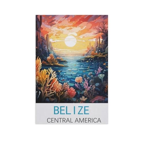 Papier Puzzle Puzzle 1000 Stück，Belize, Zentralamerika，Puzzles Lernspielzeug Für Erwachsene Geburtstagsgeschenk Home Decoration（38x26cm）-AN12 von GSBRSNTS