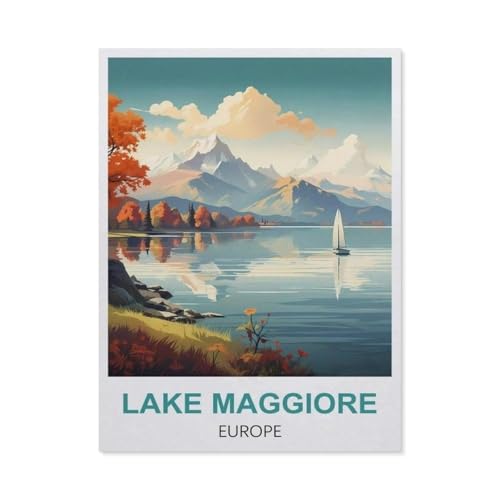Papier Puzzle Puzzle 1000 Stück，Lago Maggiore, Europa，Puzzles Lernspielzeug Für Erwachsene Geburtstagsgeschenk Home Decoration（38x26cm）-S59 von GSBRSNTS