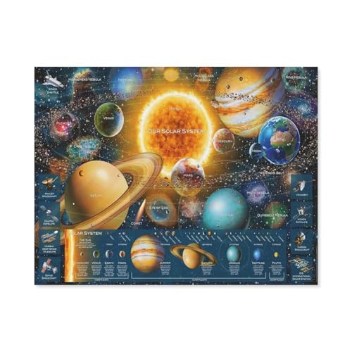 Papier Puzzle Puzzle 1000 Stück，Planetensystem，Puzzles Lernspielzeug Für Erwachsene Geburtstagsgeschenk Home Decoration（38x26cm）-A28 von GSBRSNTS