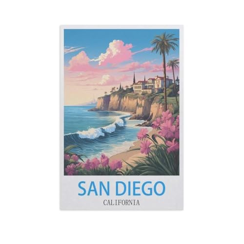 Papier Puzzle Puzzle 1000 Stück，San Diego, Kalifornien，Puzzles Lernspielzeug Für Erwachsene Geburtstagsgeschenk Home Decoration（50x70cm）-AI1 von GSBRSNTS