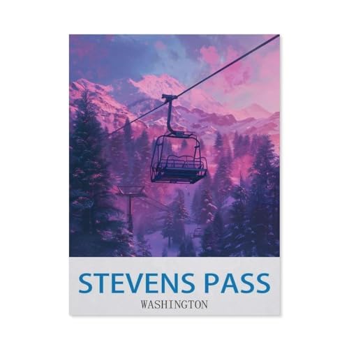 Papier Puzzle Puzzle 1000 Stück，Stevens Pass, Washington，Puzzles Lernspielzeug Für Erwachsene Geburtstagsgeschenk Home Decoration（38x26cm）-W100 von GSBRSNTS
