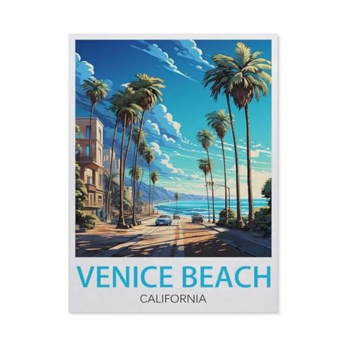 Papier Puzzle Puzzle 1000 Stück，Venice Beach, Kalifornien，Puzzles Lernspielzeug Für Erwachsene Geburtstagsgeschenk Home Decoration（38x26cm）-V54 von GSBRSNTS