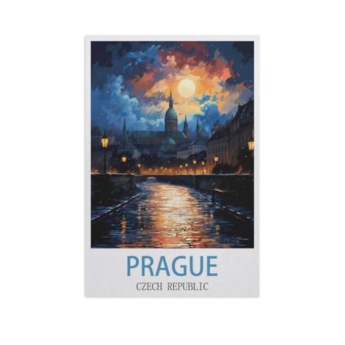 Prag, Tschechien，Puzzles für Erwachsene 1000 Teile, Klassische Puzzle Puzzle Schwierig für Erwachsene Teenager Freizeit Spaß Spiel Spielzeug （75x50cm）-AJ3 von GSBRSNTS