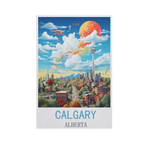 Puzzel Für Erwachsene Jigsaw Puzzle 1000，Calgary, Alberta，DIY Papp Puzzle Einzigartiges Geschenk（38x26cm）-AN6 von GSBRSNTS