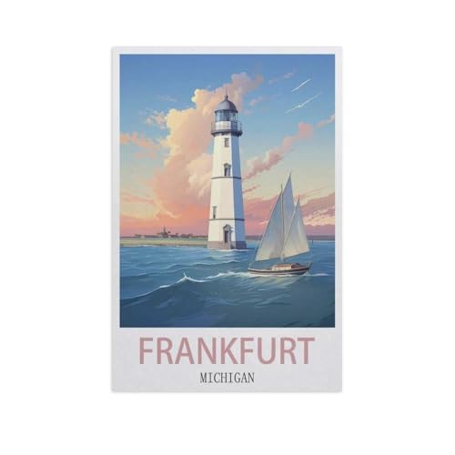 Puzzel Für Erwachsene Jigsaw Puzzle 1000，Frankfort, Michigan，DIY Holz Puzzle Einzigartiges Geschenk Wohnkultur Stil（75x50cm）-AJ50 von GSBRSNTS