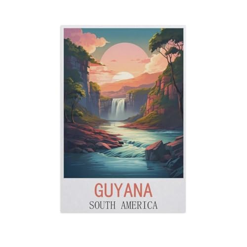 Puzzel Für Erwachsene Jigsaw Puzzle 1000，Guyana, Südamerika，DIY Papp Puzzle Einzigartiges Geschenk（38x26cm）-AM33 von GSBRSNTS