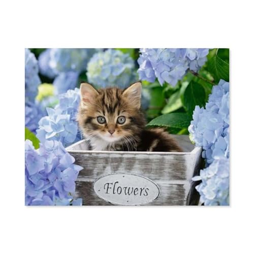 Puzzel Für Erwachsene Jigsaw Puzzle 1000，Kleine Katze - Tier，DIY Papier Puzzle Einzigartiges Geschenk Wohnkultur Stil（38x26cm）-B4 von GSBRSNTS