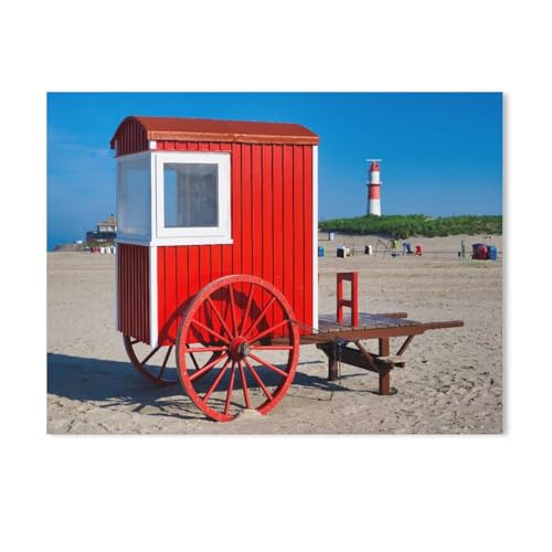 Puzzle，Borkum Rot-Weiß，Für Kinder Und Erwachsene Holz Personalisiertes Puzzle-Spaß-Spiel 1000pcs（75x50cm）-AC80 von GSBRSNTS