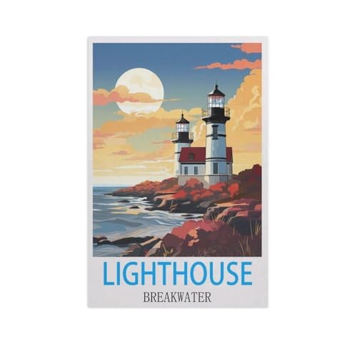 Puzzle，Breakwater Leuchtturm，Für Kinder Und Erwachsene Holz Personalisiertes Puzzle-Spaß-Spiel 1000pcs（75x50cm）-AK86 von GSBRSNTS
