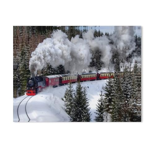 Puzzle，Brockenbahn，Für Kinder Und Erwachsene Holz Personalisiertes Puzzle-Spaß-Spiel 1000pcs（75x50cm）-AC7 von GSBRSNTS