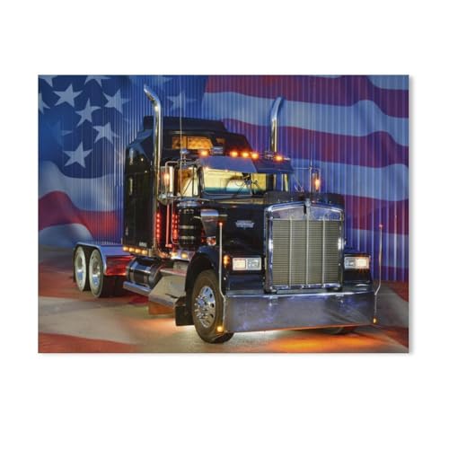 Puzzle，Dieser US - Oldtimer-Truck ist kraftvoll und elegant zugleich，Für Kinder Und Erwachsene Papier Personalisiertes Puzzle-Spaß-Spiel 1000pcs（50x70cm）-AE99 von GSBRSNTS