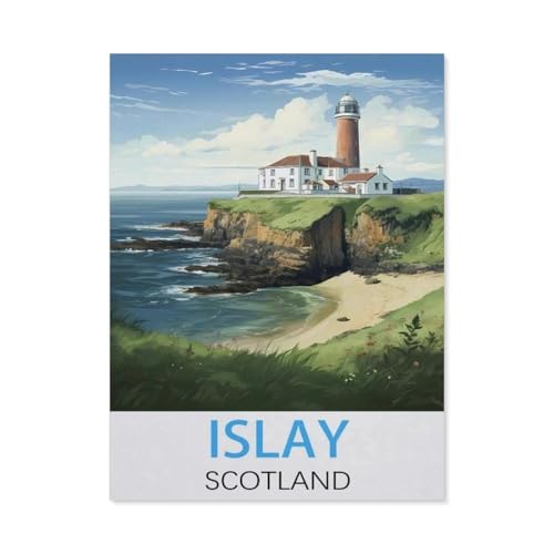 Puzzle，Islay, Schottland Vintage-Reiseposter，Für Kinder Und Erwachsene Papier Personalisiertes Puzzle-Spaß-Spiel 1000pcs（38x26cm）-K46 von GSBRSNTS