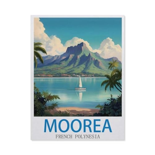 Puzzle，Moorea, Französisch-Polynesien，Für Kinder Und Erwachsene Holz Personalisiertes Puzzle-Spaß-Spiel 1000pcs（75x50cm）-P60 von GSBRSNTS