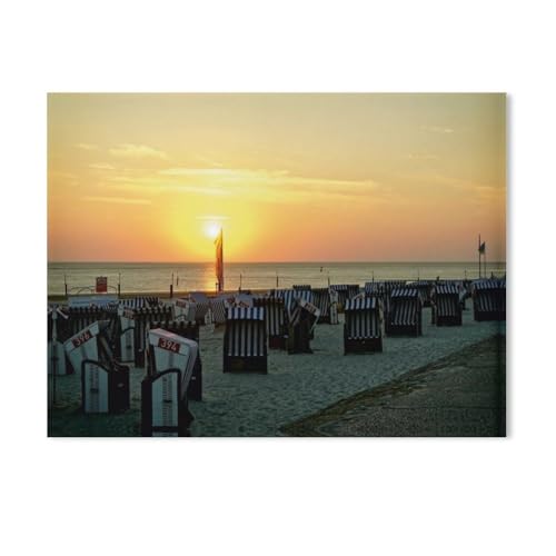 Puzzle，Norderney - Abend auf der Strandpromenade，Für Kinder Und Erwachsene Holz Personalisiertes Puzzle-Spaß-Spiel 1000pcs（75x50cm）-AB34 von GSBRSNTS