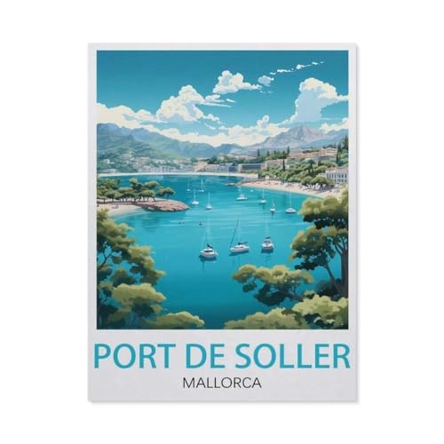 Puzzle，Port de Sóller, Mallorca，Für Kinder Und Erwachsene Holz Personalisiertes Puzzle-Spaß-Spiel 1000pcs（75x50cm）-U1 von GSBRSNTS