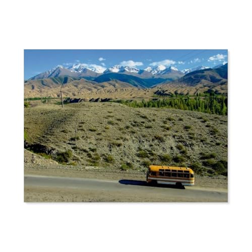 Puzzle 1000 Stück，Bus nach Tamga, Kirgistan，Papier Kinderspielzeug Dekompression Spiel（38x26cm）-AH77 von GSBRSNTS