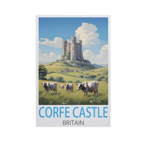 Puzzle 1000 Stück，Corfe Castle, Großbritannien，Papier Adult Toys Dekompression Spiel（38x26cm）-AL48 von GSBRSNTS
