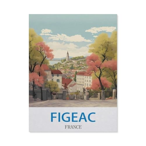 Puzzle 1000 Stück，Figeac, Frankreich，Papier Adult Toys Dekompression Spiel（38x26cm）-Q22 von GSBRSNTS