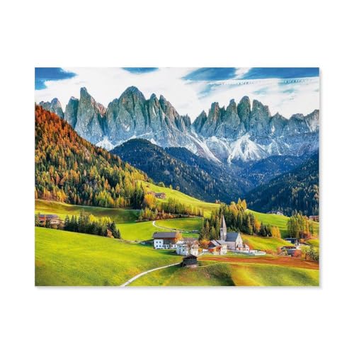 Puzzle 1000 Stück，Herbst in den Dolomiten，Papier Adult Toys Dekompression Spiel（38x26cm）-B56 von GSBRSNTS