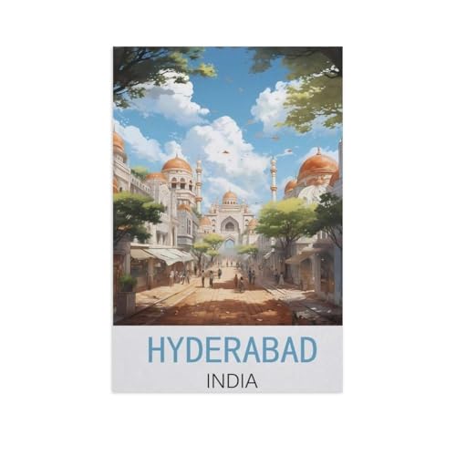 Puzzle 1000 Stück，Hyderabad, Indien，Klassische Puzzle 3D Puzzle DIY Kit Papier Spielzeug Einzigartiges Geschenk Wohnkultur（38x26cm）-AJ60 von GSBRSNTS