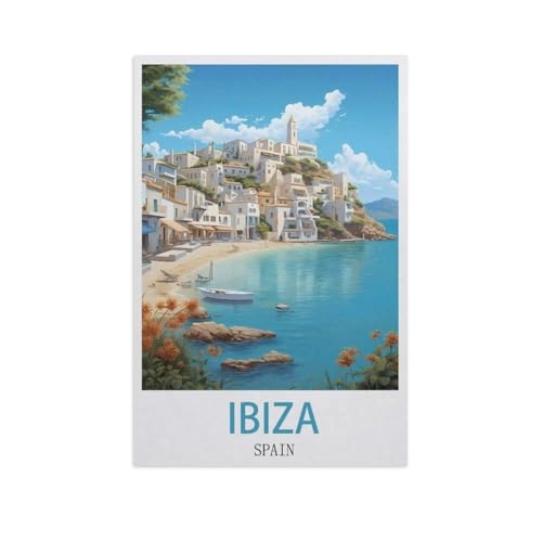 Puzzle 1000 Stück，Ibiza, Spanien，Klassische Puzzle 3D Puzzle DIY Kit Papier Spielzeug Einzigartiges Geschenk Wohnkultur（38x26cm）-AI87 von GSBRSNTS