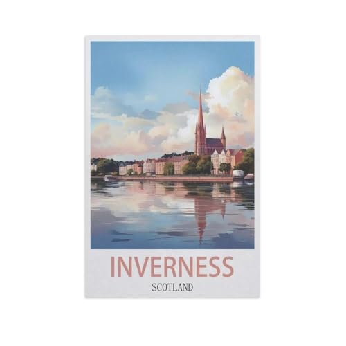 Puzzle 1000 Stück，Inverness, Schottland，Für Papier Erwachsene Spielzeug Dekompression Spiel（38x26cm）-AI62 von GSBRSNTS