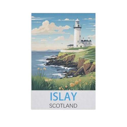 Puzzle 1000 Stück，Islay, Schottland，Klassische Puzzle 3D Puzzle DIY Kit Papier Spielzeug Einzigartiges Geschenk Wohnkultur（38x26cm）-AM52 von GSBRSNTS