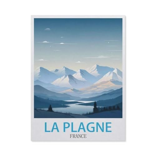 Puzzle 1000 Stück，La Plagne, Frankreich，Holz Kinderspielzeug Dekompression Spiel（75x50cm）-X49 von GSBRSNTS