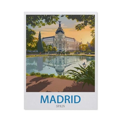 Puzzle 1000 Stück，Madrid, Spanien，Papier Adult Toys Dekompression Spiel（38x26cm）-O3 von GSBRSNTS