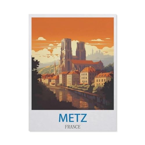 Puzzle 1000 Stück，Metz, Frankreich，Für Papier Erwachsene Spielzeug Dekompression Spiel（38x26cm）-Q28 von GSBRSNTS