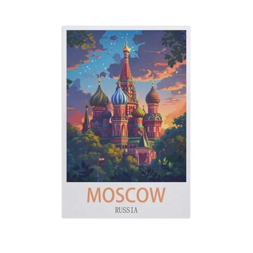 Puzzle 1000 Stück，Moskau, Russland，Für Holz Erwachsene Spielzeug Dekompression Spiel（75x50cm）-AJ35 von GSBRSNTS