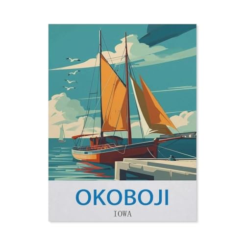Puzzle 1000 Stück，Okoboji, Iowa，Papier Adult Toys Dekompression Spiel（38x26cm）-W82 von GSBRSNTS