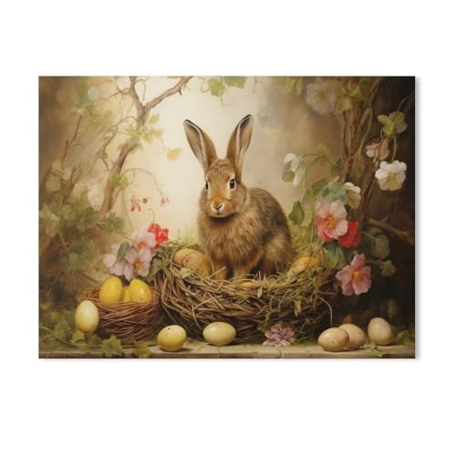 Puzzle 1000 Stück，Osterhäschen，Holz Kinderspielzeug Dekompression Spiel（75x50cm）-AF55 von GSBRSNTS