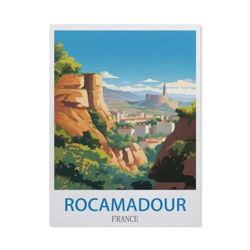 Puzzle 1000 Stück，Rocamadour, Frankreich，Papier Kinderspielzeug Dekompression Spiel（50x70cm）-Q16 von GSBRSNTS