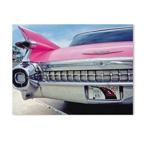 Puzzle 1000 Stück，Rosa Auto，Papier Kinderspielzeug Dekompression Spiel（38x26cm）-AB90 von GSBRSNTS