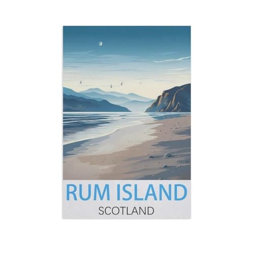 Puzzle 1000 Stück，Rum Island, Schottland，Für Holz Erwachsene Spielzeug Dekompression Spiel（75x50cm）-AL54 von GSBRSNTS