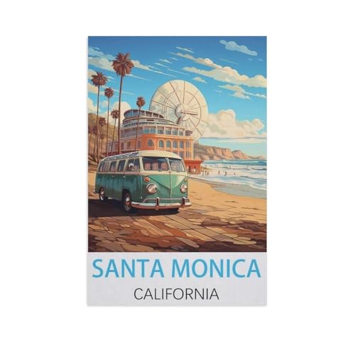 Puzzle 1000 Stück，Santa Monica, Kalifornien，Papier Kinderspielzeug Dekompression Spiel（38x26cm）-AL42 von GSBRSNTS