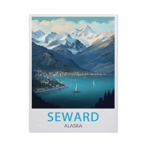 Puzzle 1000 Stück，Seward, Alaska，Papier Adult Toys Dekompression Spiel（38x26cm）-W9 von GSBRSNTS
