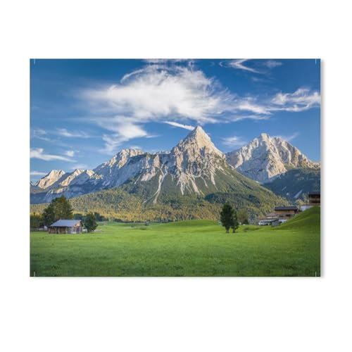 Puzzle 1000 Stück，Sonnenspitze (2.412 m) von Ehrwald aus gesehen，Papier Adult Toys Dekompression Spiel（38x26cm）-AC69 von GSBRSNTS