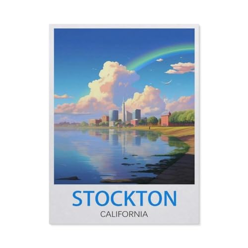 Puzzle 1000 Stück，Stockton, Kalifornien，Für Holz Erwachsene Spielzeug Dekompression Spiel（75x50cm）-V42 von GSBRSNTS