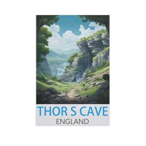 Puzzle 1000 Stück，Thor's Cave, England，Für Papier Erwachsene Spielzeug Dekompression Spiel（38x26cm）-AK8 von GSBRSNTS