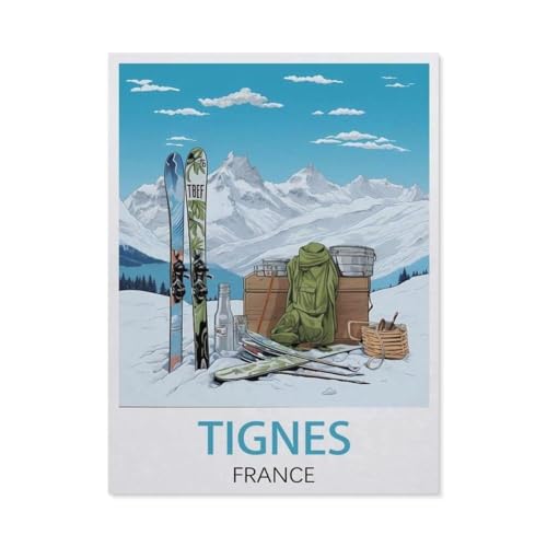 Puzzle 1000 Stück，Tignes, Frankreich，Papier Adult Toys Dekompression Spiel（38x26cm）-U63 von GSBRSNTS